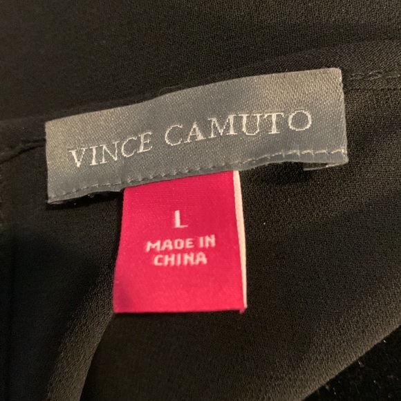 Vince Camuto Dress Velvet & Sheer Cold Shoulder - Picture 9 of 9